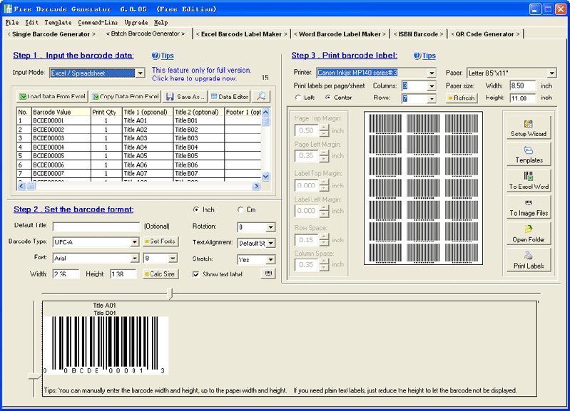 free barcode generator software download